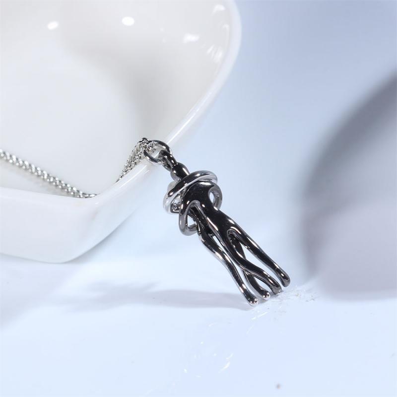 Affectionate Hug Necklace Stainless Steel Pendants Fashion Jewelry Couples Gift