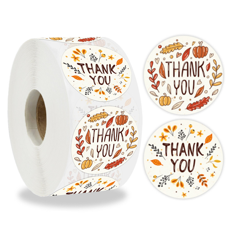 Thank You Adhesive Sticker Leaf Plants Pattern 500 PCS Labels per Roll 1in 1.5in 1222503
Thank You Adhesive Sticker Leaf Plants Pattern 500 PCS Labels per Roll 1in 1.5in 1222503