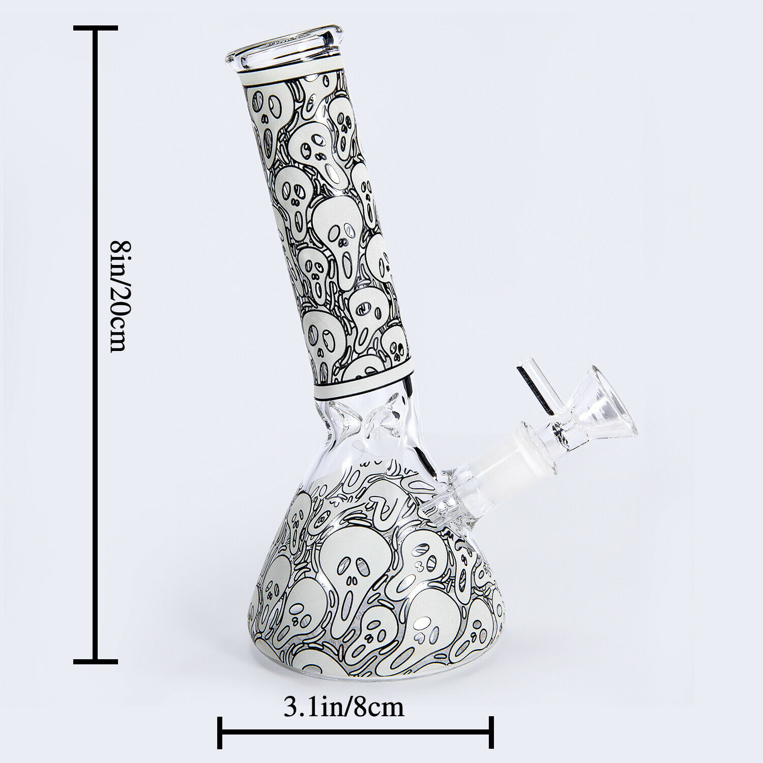 8" Glow in the Dark Hookah Scary Skull Glass Beaker Bong for Smoking Dab Rigs Water Pipe
8" Glow in the Dark Hookah Scary Skull Glass Beaker Bong for Smoking Dab Rigs Water Pipe
