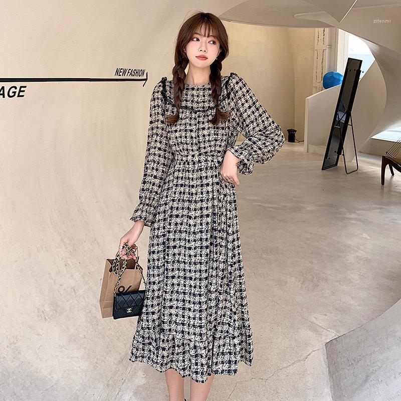 Casual Dresses Spring And Autumn Long Sleeve Plaid-Print Chiffon Dress Women' French Style Vintage Base Fairy Immortal Female, Brown
Casual Dresses Spring And Autumn Long Sleeve Plaid-Print Chiffon Dress Women' French Style Vintage Base Fairy Immortal Female, Brown