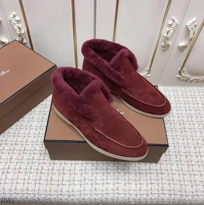 women quality Mens Top Winter Fur dress shoes casual sneakers Suede leather loro designer open walk dresses boots 35-46 ROJO
women quality Mens Top Winter Fur dress shoes casual sneakers Suede leather loro designer open walk dresses boots 35-46 ROJO
