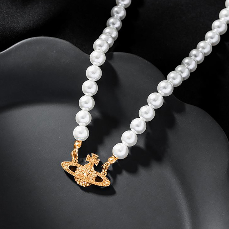 Fashion Jewelry Accessories High QualityWomen Pearl Chain Necklace Rhinestone Orbit Pendant Necklace for Gift Party, Silver
Fashion Jewelry Accessories High QualityWomen Pearl Chain Necklace Rhinestone Orbit Pendant Necklace for Gift Party, Silver