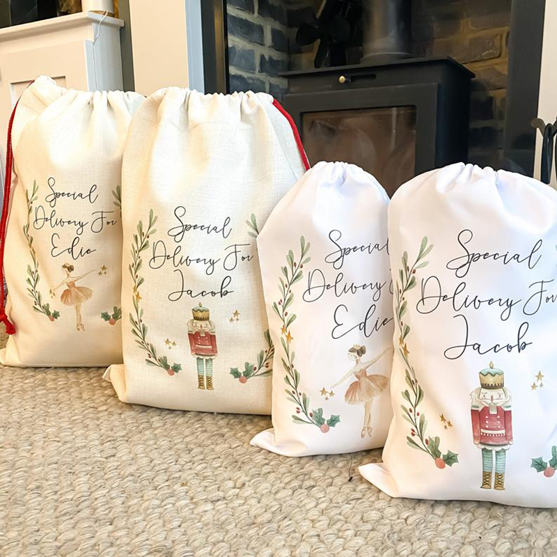 Stock Sublimation Blank Santa Sacks DIY Personlized Drawstring Bag Christmas Gift Bags Pocket Heat Transfer
Stock Sublimation Blank Santa Sacks DIY Personlized Drawstring Bag Christmas Gift Bags Pocket Heat Transfer