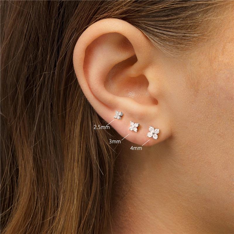Stud Aide 925 Sterling Silver Colorful Zircon Sakura Flower Earrings For Women 2.5/3/4mm Tiny Crystal Floret Ear Studs JewelryStud
Stud Aide 925 Sterling Silver Colorful Zircon Sakura Flower Earrings For Women 2.5/3/4mm Tiny Crystal Floret Ear Studs JewelryStud