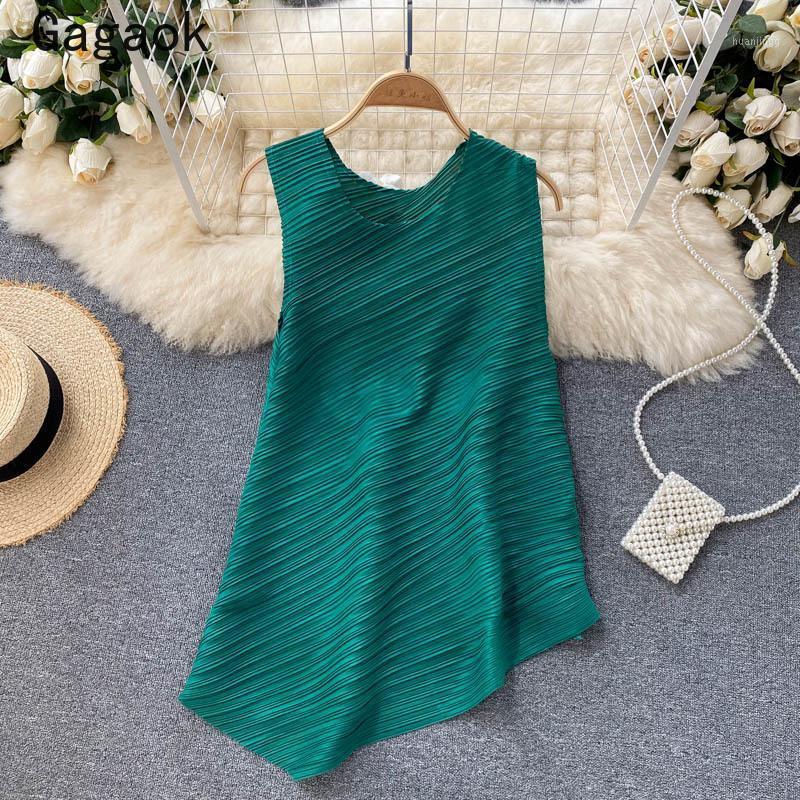 Women's Blouses & Shirts Gagaok Blouse Women 2022 Summer O-Neck Folds Long Solid High Street Sleeveless INS Loose Casual Wild Fashion, Green
Women's Blouses & Shirts Gagaok Blouse Women 2022 Summer O-Neck Folds Long Solid High Street Sleeveless INS Loose Casual Wild Fashion, Green