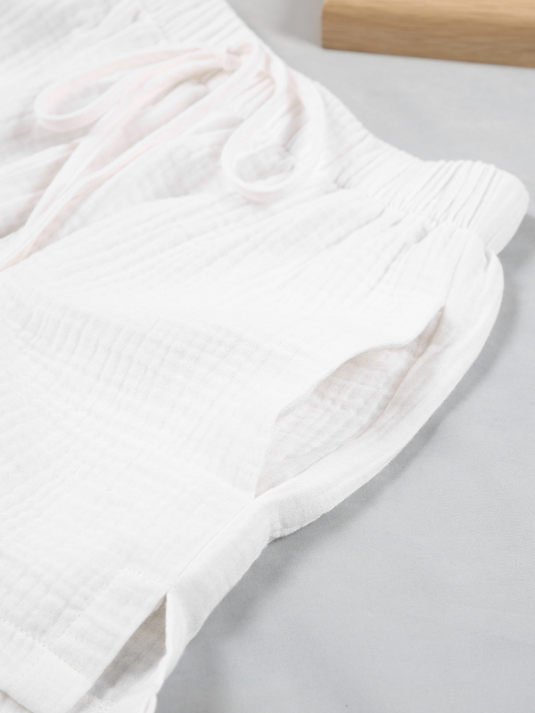 100%Cotton Autumn Sleepwear Suits With Shorts Pijama Pocket Nightwear Single Breasted Women's Nightgown Full Sleeve Women Pajama 220329