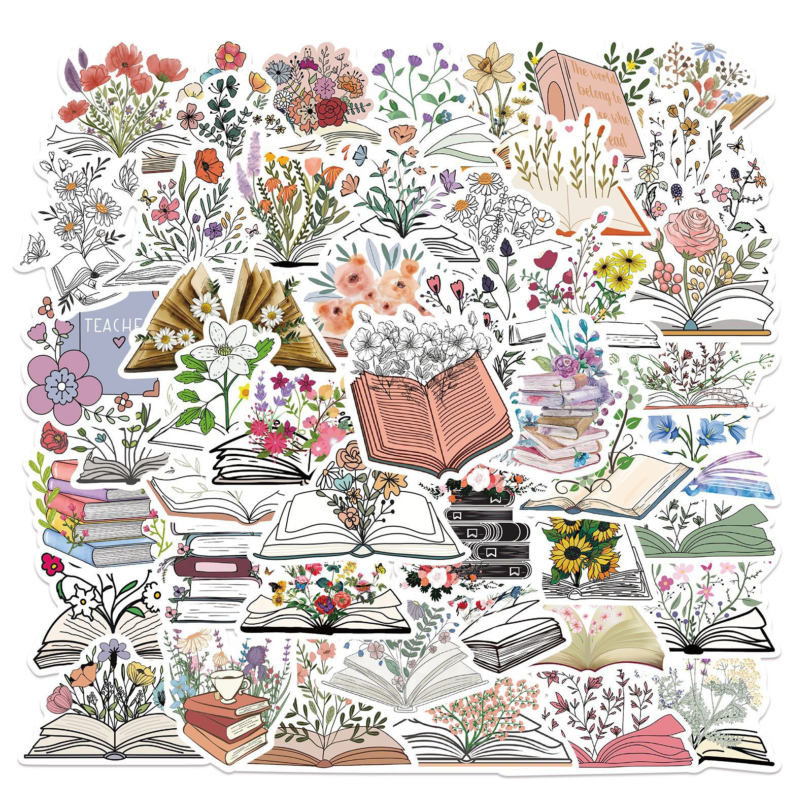 50Pcs Cartoon Ins Style Mixed Pretty Flowers and Book Stickers Graffiti Kids Toy Skateboard Car Motorcycle Bicycle Sticker Decals, Multi colors
50Pcs Cartoon Ins Style Mixed Pretty Flowers and Book Stickers Graffiti Kids Toy Skateboard Car Motorcycle Bicycle Sticker Decals, Multi colors