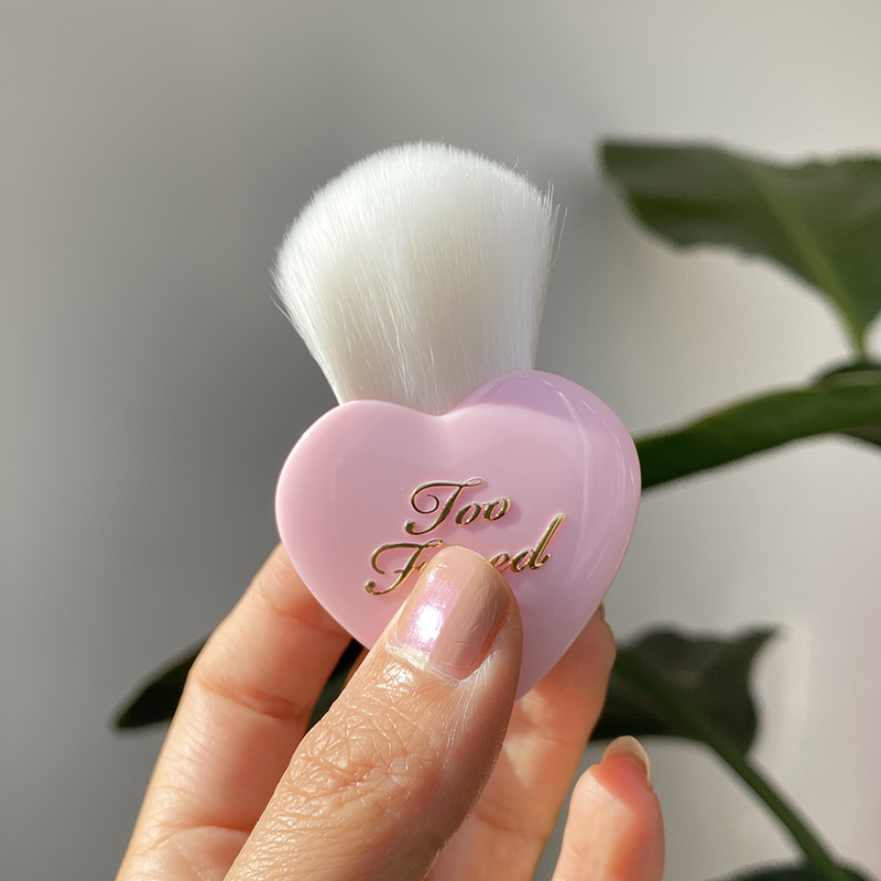 Makeup Brush Heart Shaped Blush Highlighter Kabuki Goat Hair Loose Powder es 220722