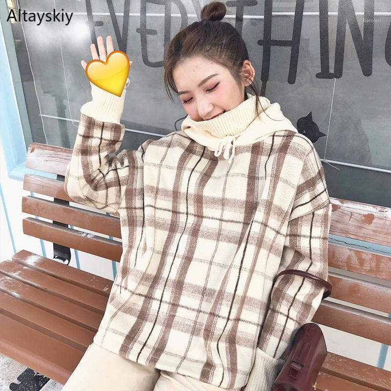 Hoodies Women Plaid Simple Hooded Korean Style Loose Plus Velvet Womens Pullover Long Coat Trendy Students Outdoor Chic Women's & Sweatshirt, Gray
Hoodies Women Plaid Simple Hooded Korean Style Loose Plus Velvet Womens Pullover Long Coat Trendy Students Outdoor Chic Women's & Sweatshirt, Gray