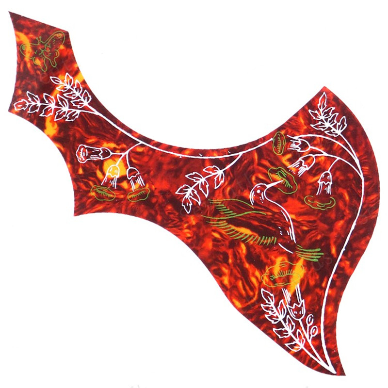 1pcs Left Handed Hummingbird Flower Decorative pattern Acoustic Guitar Pickguard Pick Guard Antiscratch Plate guitar parts access
