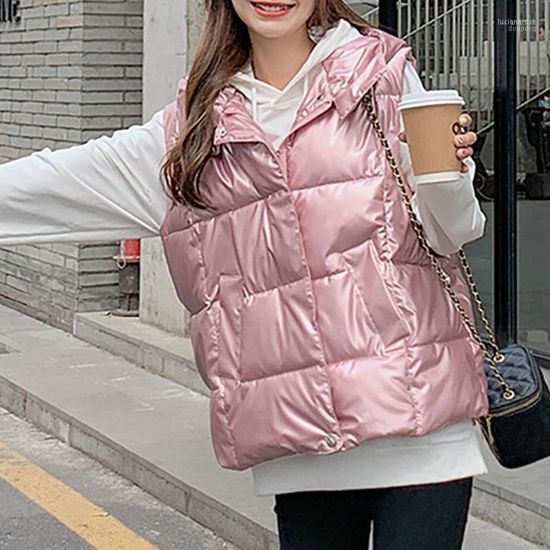 Women's Vests Women Vest Down Winter Warm Cotton Padded Puffer Hooded Glossy Sleeveless Parkas Jackets Female Coat Outwear 2022 Luci22, Coffee
Women's Vests Women Vest Down Winter Warm Cotton Padded Puffer Hooded Glossy Sleeveless Parkas Jackets Female Coat Outwear 2022 Luci22, Coffee