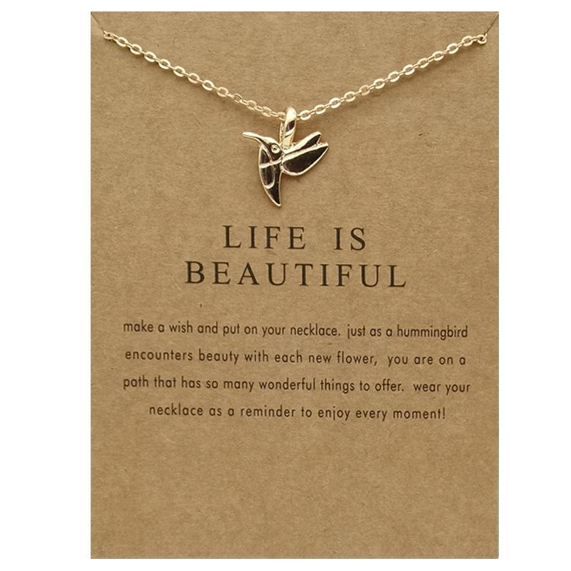 Chains Simple Alloy Hummingbird Gold Color Pendant Necklace Set For Women Charms Fashion Cardboard Gift Female Vintage Jewelry Collar
Chains Simple Alloy Hummingbird Gold Color Pendant Necklace Set For Women Charms Fashion Cardboard Gift Female Vintage Jewelry Collar
