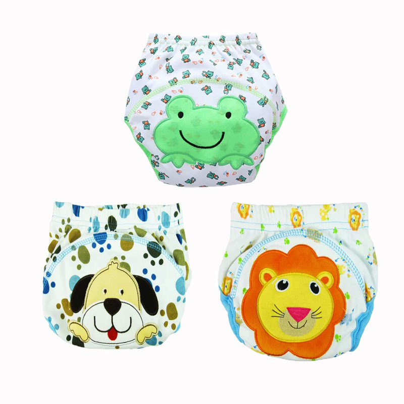 3pc Baby Diapers Lovely Cartoon Waterproof Potty Training Pant Panties born Underpants Not 220512