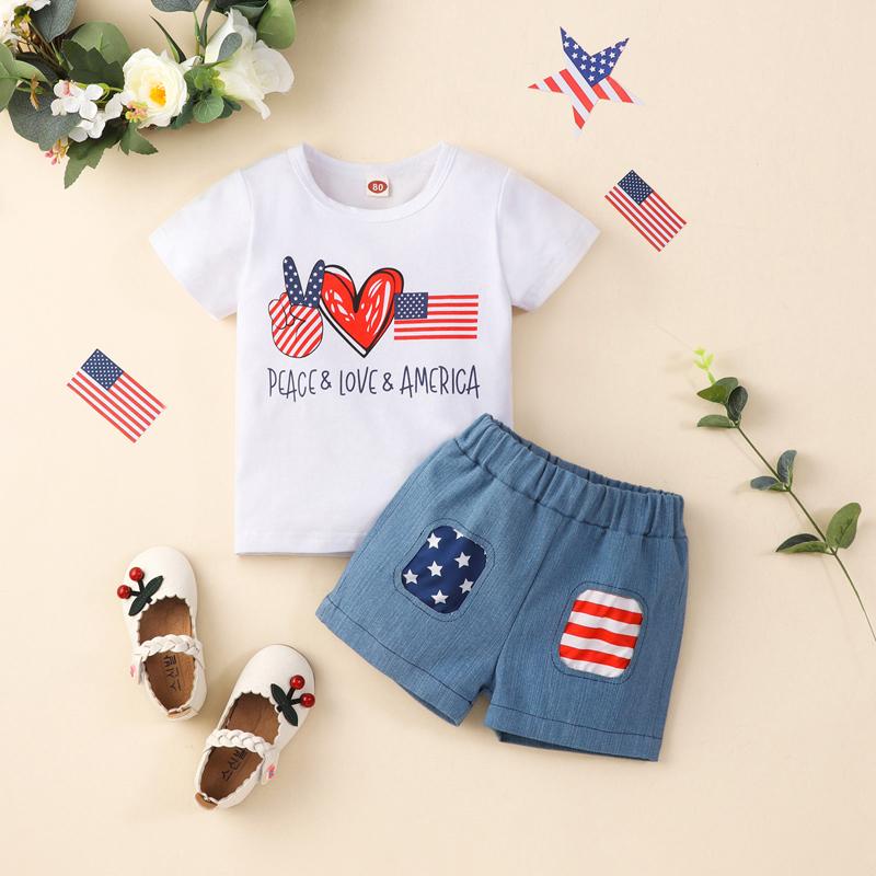 Clothing Sets 0-5Y Independence Day Toddler Kid Girls Boys 2pcs Clothes Letter Print Short Sleeve Tops Patchwork ShortsClothing, As pic
Clothing Sets 0-5Y Independence Day Toddler Kid Girls Boys 2pcs Clothes Letter Print Short Sleeve Tops Patchwork ShortsClothing, As pic