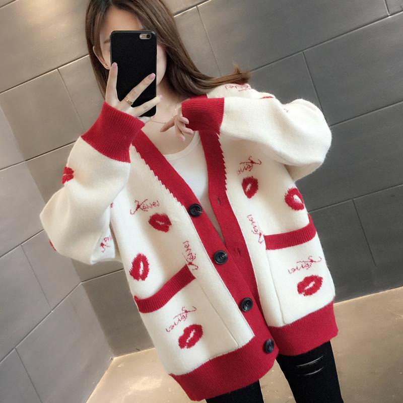 Women's Knits & Tees 2022 Spring And Autumn Woman High Waist V-neck Sweater Female Single-breasted Knitted Cardigan Ladies Loose Shawl H112, White
Women's Knits & Tees 2022 Spring And Autumn Woman High Waist V-neck Sweater Female Single-breasted Knitted Cardigan Ladies Loose Shawl H112, White
