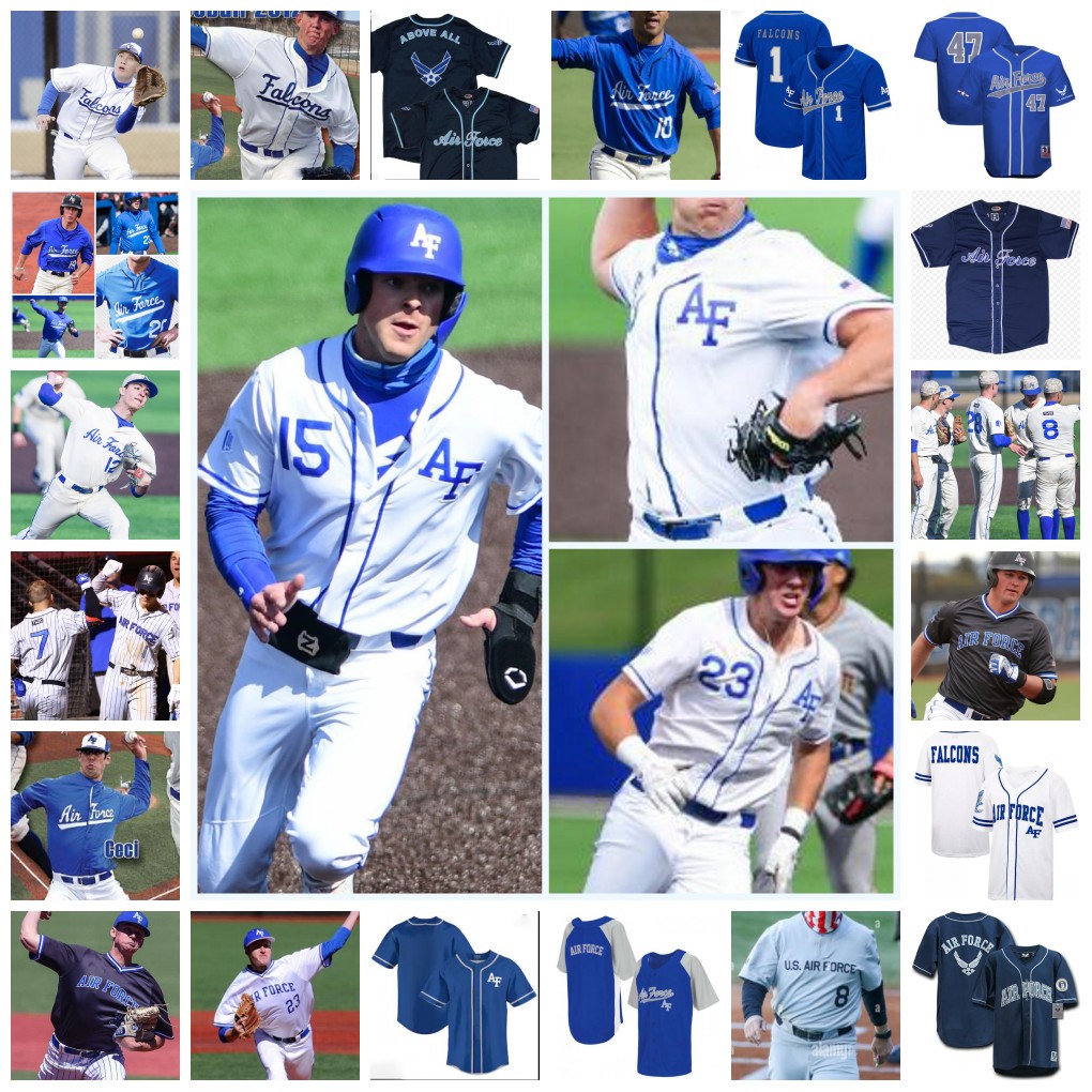 NCAA Custom Stitched AF Falcons baseball Jersey 17 Aaron Reyes 18 Braydon Altorfer 19 Duke Benge 20 Rob Martin 21 Jaxson Crump 22 Chris Stallings 23 Paul Skenes Jerseys