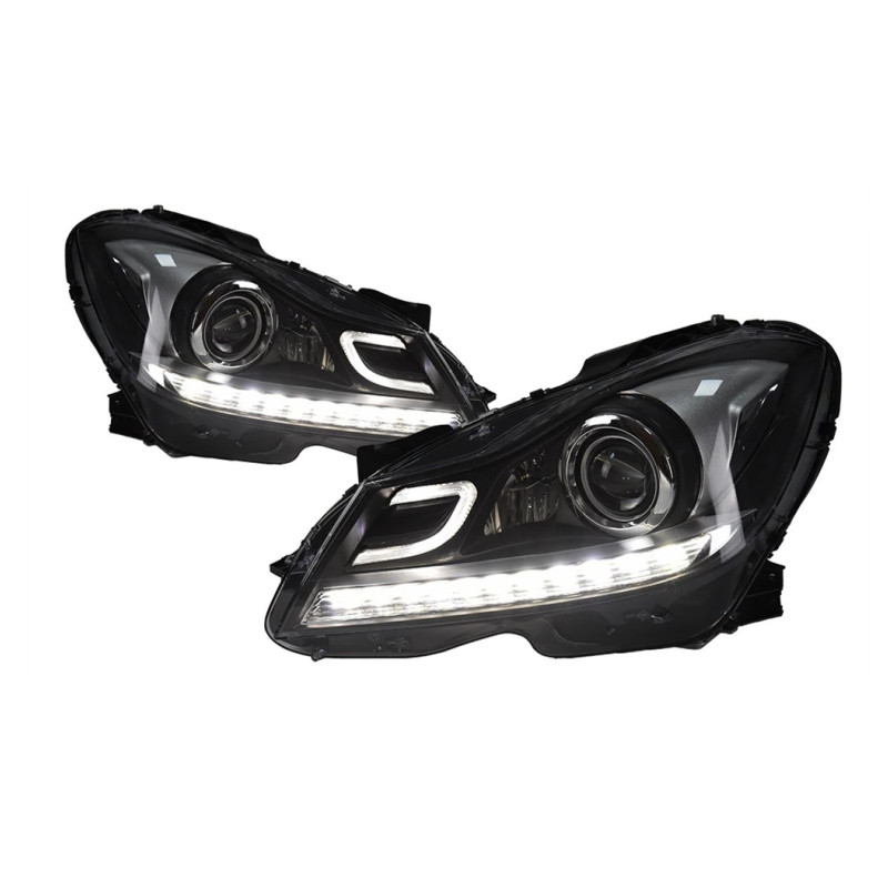 Auto Car Head Light Parts For W204 C200 C300 C Style Modified LED Xenon Lamps Headlights Daytime Running Lights