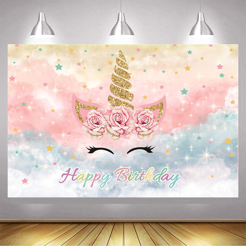 4X2.6Ft Rainbow Unicorn Backdrop Pink Floral Unicorn Birthday Party Theme Decoration Photography Background Photo Booth Supplies, As described
4X2.6Ft Rainbow Unicorn Backdrop Pink Floral Unicorn Birthday Party Theme Decoration Photography Background Photo Booth Supplies, As described