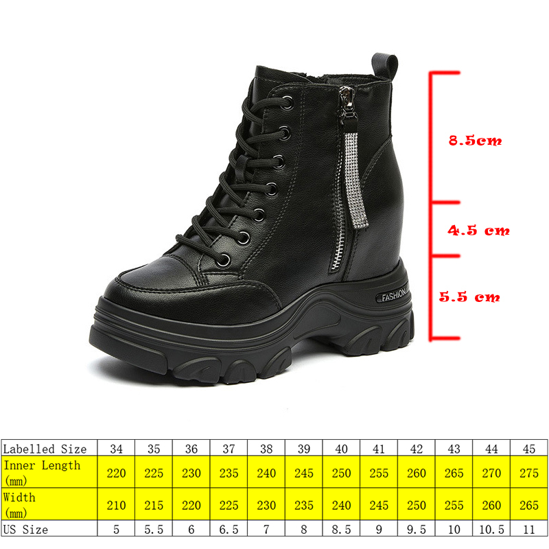 2022 Genuine Leather Women Ankle Boots Platform Wedge Hidden Heel Zipper Chunky Spring Autumn Booties Motorcycle Boots, Beige 1
2022 Genuine Leather Women Ankle Boots Platform Wedge Hidden Heel Zipper Chunky Spring Autumn Booties Motorcycle Boots, Beige 1