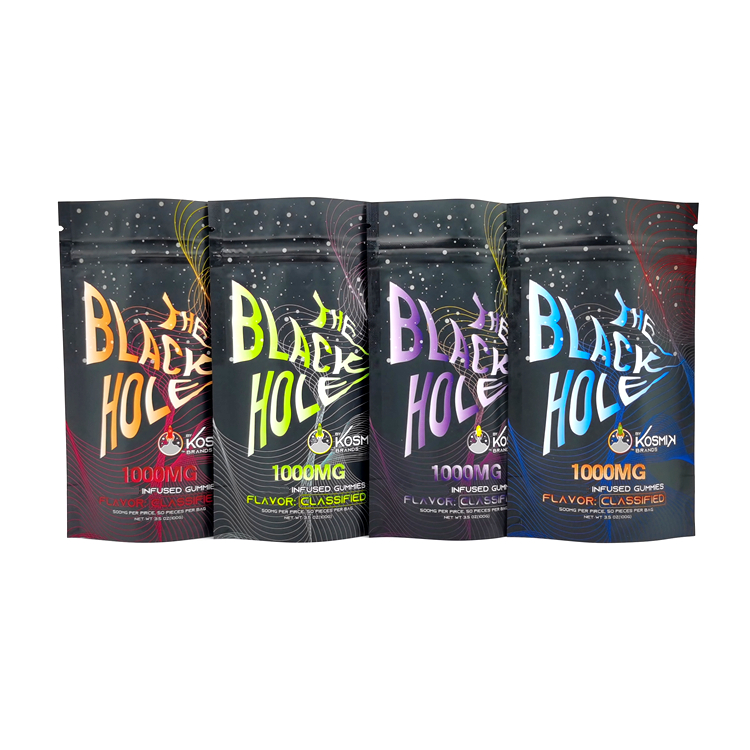 14 Types 500mg Kosmik Blasters Mylar Bags Smell Proof The Black Hole Kocoa Komets Edibles Fruit Gummies Package
14 Types 500mg Kosmik Blasters Mylar Bags Smell Proof The Black Hole Kocoa Komets Edibles Fruit Gummies Package