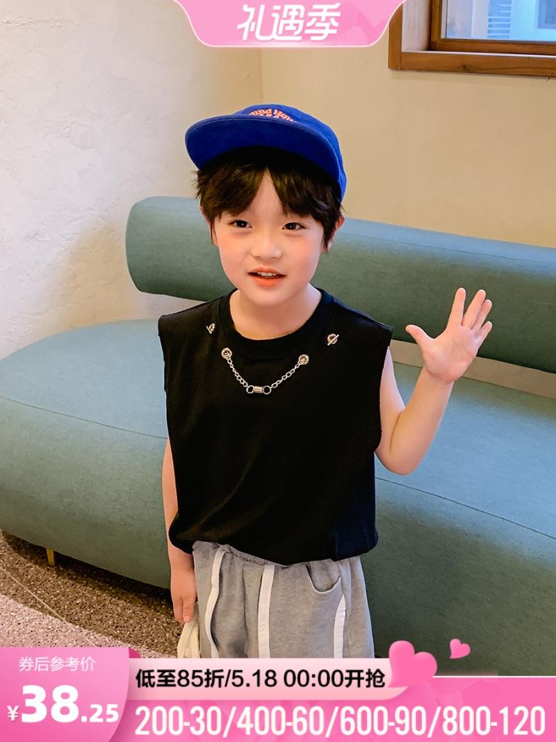 T-shirts Children's Clothing Boys' Sleeveless Vest Pure Cotton Outerwear 2022 Medium And Large Summer Thin Fashion VestT-shirts, Black
T-shirts Children's Clothing Boys' Sleeveless Vest Pure Cotton Outerwear 2022 Medium And Large Summer Thin Fashion VestT-shirts, Black