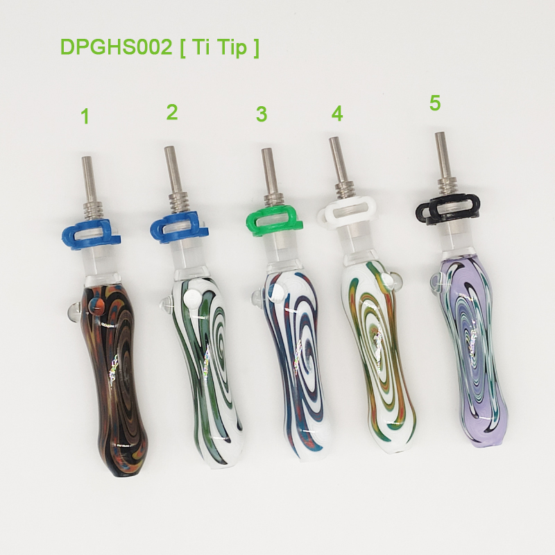 4" US Colored Swirl Pattern Glass Smoking Dab Collector Straw Kit With 10Mm Male Titanium Tip And 10Mm Plastic Clip
4" US Colored Swirl Pattern Glass Smoking Dab Collector Straw Kit With 10Mm Male Titanium Tip And 10Mm Plastic Clip