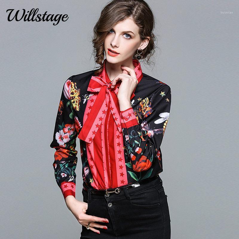 Women' Blouses & Shirts Willstage 2022 Women Blouse Floral Printed Front Lace Up Bow Neck Long Sleeve Formal Office Ladies Star Snake Patte, Picture color
Women' Blouses & Shirts Willstage 2022 Women Blouse Floral Printed Front Lace Up Bow Neck Long Sleeve Formal Office Ladies Star Snake Patte, Picture color