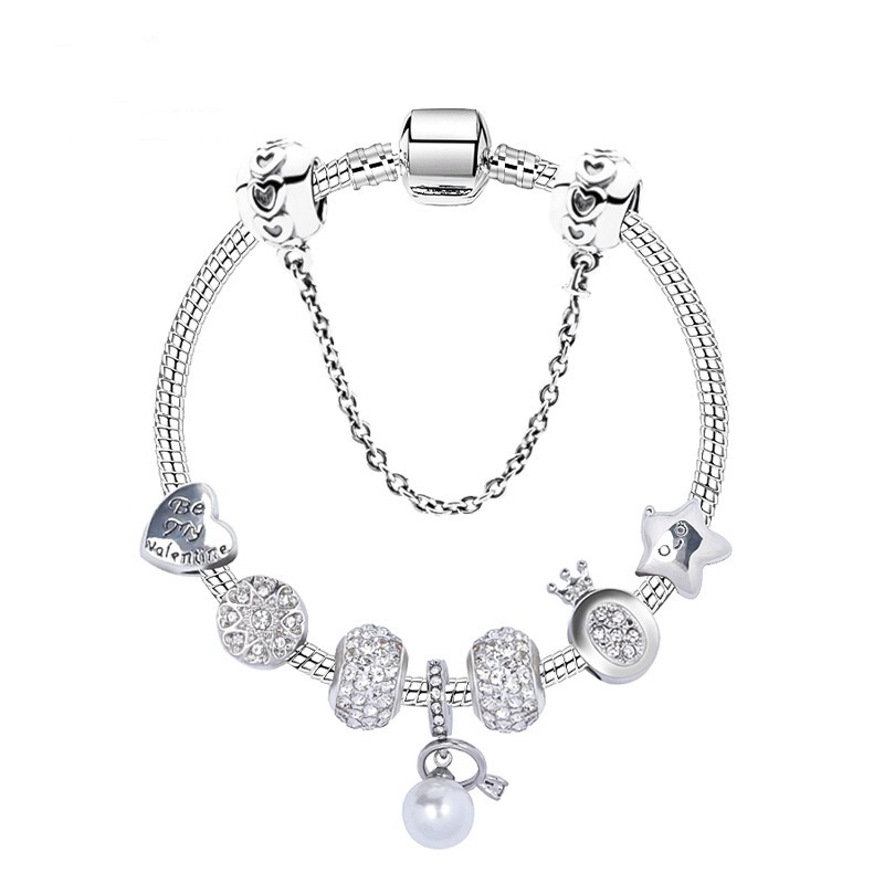 2022 New Charm Bracelet White Crystal Heart Pearl Pendant Bowknot Crown Heart European Charm Beads Bangle Fits Pandora Charm Bracelets & Necklace
2022 New Charm Bracelet White Crystal Heart Pearl Pendant Bowknot Crown Heart European Charm Beads Bangle Fits Pandora Charm Bracelets & Necklace
