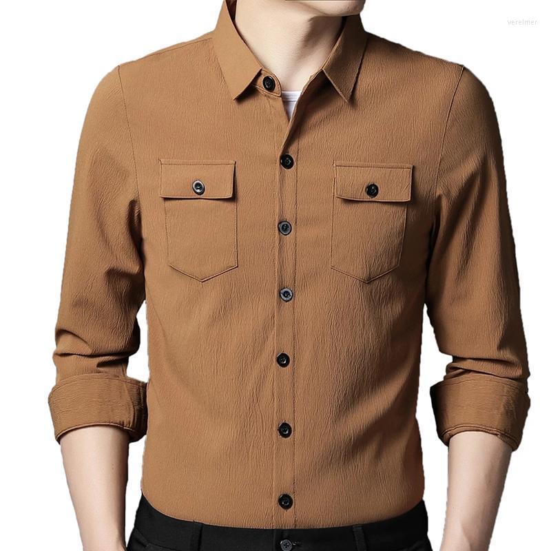 Men's Dress Shirts Men's Spring And Autu6 Colors Mn Long Sleeve Shirt 2022S Designer Style Chest Two Pocket Fashion ShirtMen's Vere22, Beige
Men's Dress Shirts Men's Spring And Autu6 Colors Mn Long Sleeve Shirt 2022S Designer Style Chest Two Pocket Fashion ShirtMen's Vere22, Beige