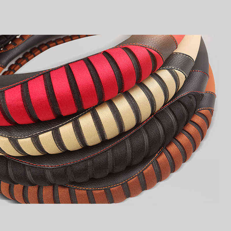 Car Cover Cubre Volante Car Breathable D Shape Steering Wheel Cover Funda Volante Coche Car Assessoires Interior Coprivolante J220808