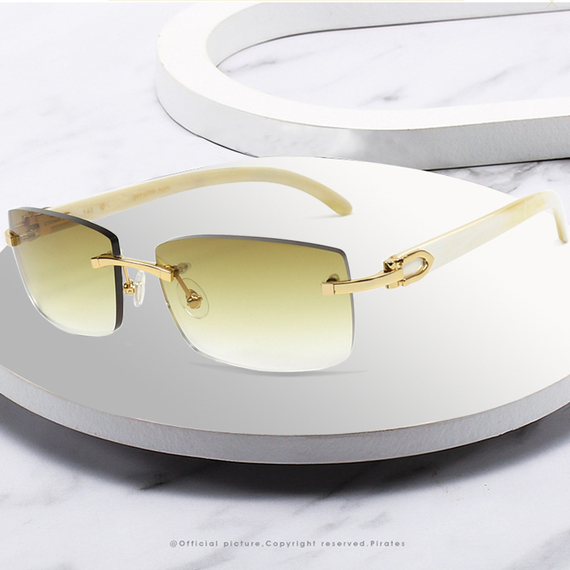Fashion Rimless Sunglasses for Women Men Frameless Shades Buffalo Horn Glasses Rectangle Eyewear Luxury Eyewear Frames Optical Eyeglasses
Fashion Rimless Sunglasses for Women Men Frameless Shades Buffalo Horn Glasses Rectangle Eyewear Luxury Eyewear Frames Optical Eyeglasses