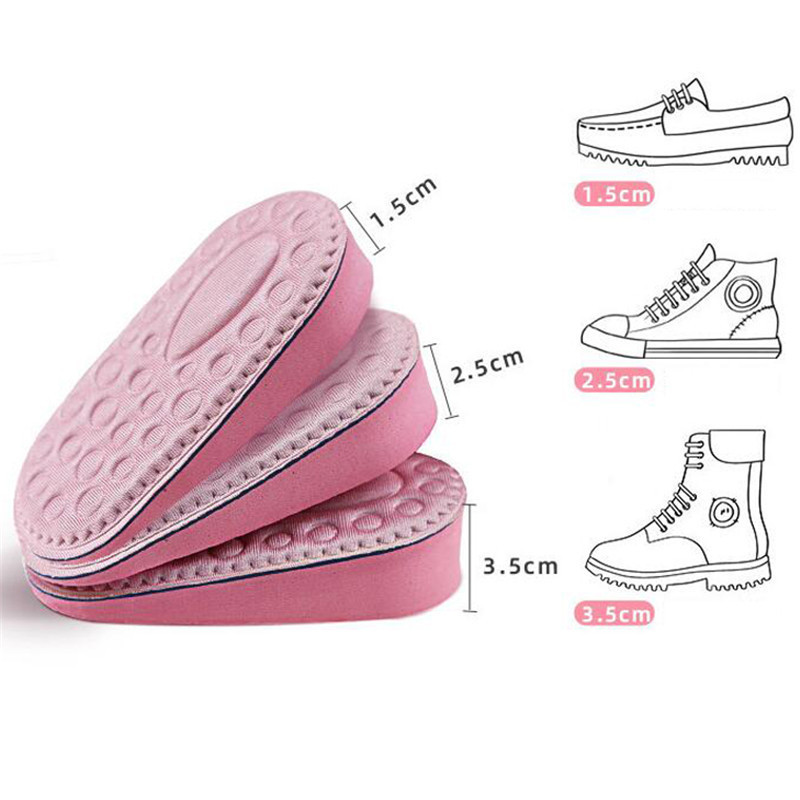 EVA Memory Foam Height Increased Insoles Heel Pad Invisible Shoe Inserts Heighten Increase Half Insole Foot Care Shoes Cushion 220610
EVA Memory Foam Height Increased Insoles Heel Pad Invisible Shoe Inserts Heighten Increase Half Insole Foot Care Shoes Cushion 220610