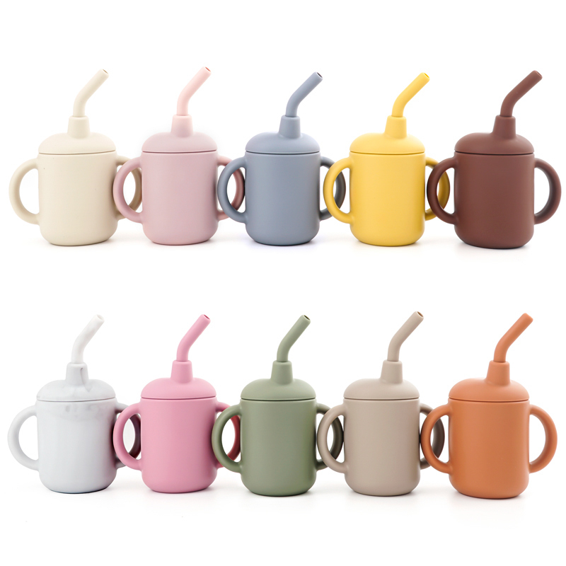 born Weaning Children's Tableware Waterproof Bib Feeidng Plates For Food Sucker Dishes Spoon Fork And Sippy Cup Baby Stuff 220512