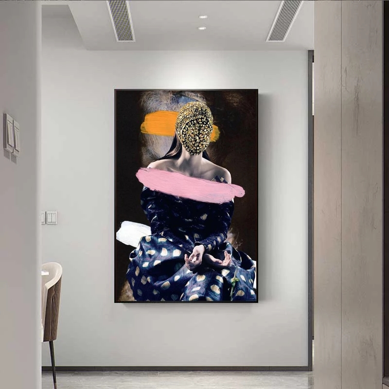 Modern Woman Art Canvas Paintings on The Wall Art Posters and Prints Cover Face Abstract Wall Art Pictures Home Decor Cuadros