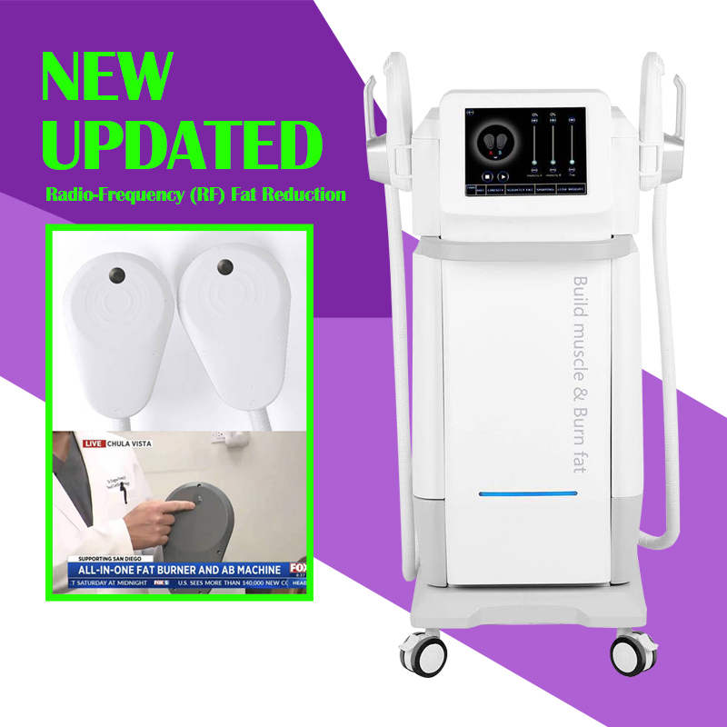 2022 Slimming Electromagnetic Stimulation Emslims Beauty Machine with 4 handles and RF