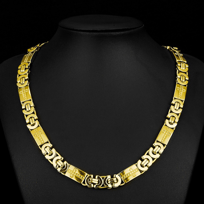 11mm Wide Gold Color Byzantine Mens Chain Stainless Steel Necklace Boys Fashion Jewelry
11mm Wide Gold Color Byzantine Mens Chain Stainless Steel Necklace Boys Fashion Jewelry