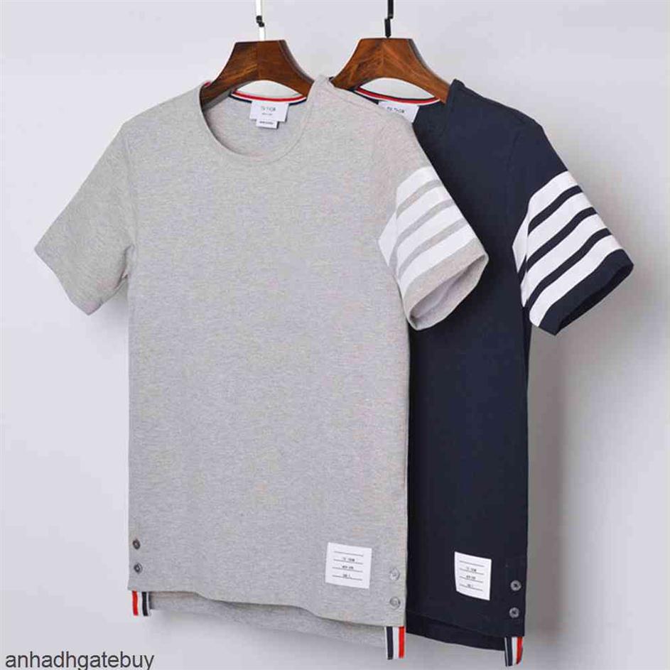 Fashion Brand Tb Thom T-shirt Men Women Short Sleeve Casual Clothing Solid Striped Summer O-neck Cotton ShirtsXUUD174f, White
Fashion Brand Tb Thom T-shirt Men Women Short Sleeve Casual Clothing Solid Striped Summer O-neck Cotton ShirtsXUUD174f, White