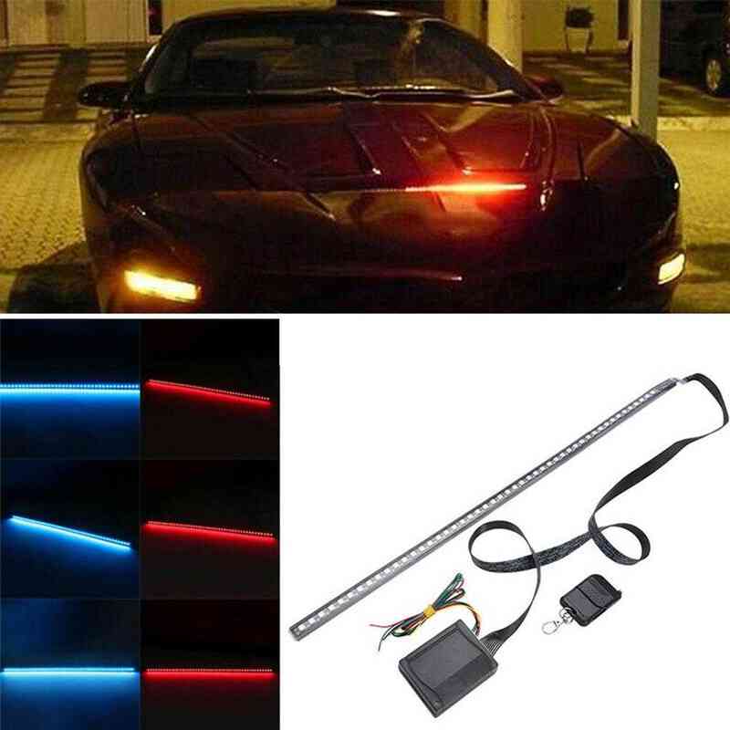 56CM RGB 48-LED Knight Night Rider LED Strip Scanner Lighting Bars Remote Atmosphere Decorative Lamp Warning Signal Light Y220708