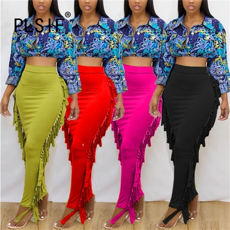 Women Summer Casual Sexy Solid Long Maxi Skirt Party Club Female Beach Femme 220317