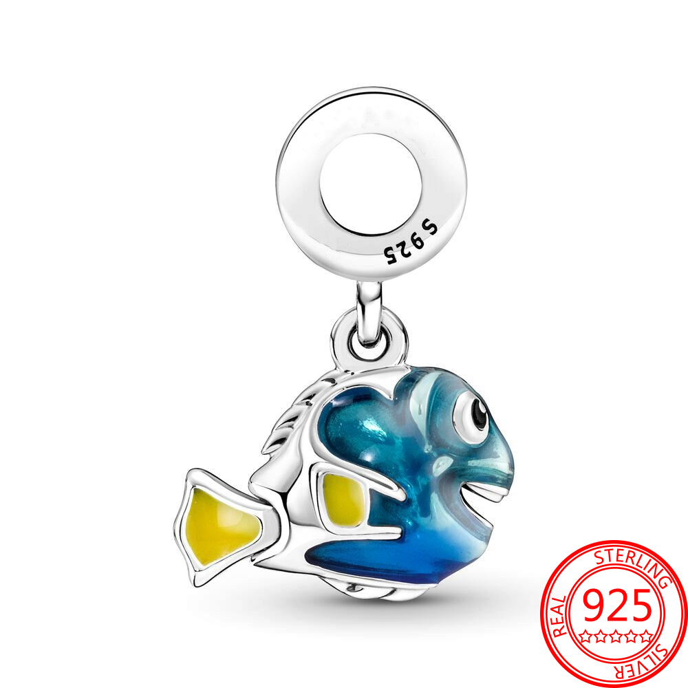 New Popular 925 Sterling Silver Charm Red Enamel Sparking Wine Bottle Charm For Bracelets Birthday Gifts Fashion Ladies Accessories