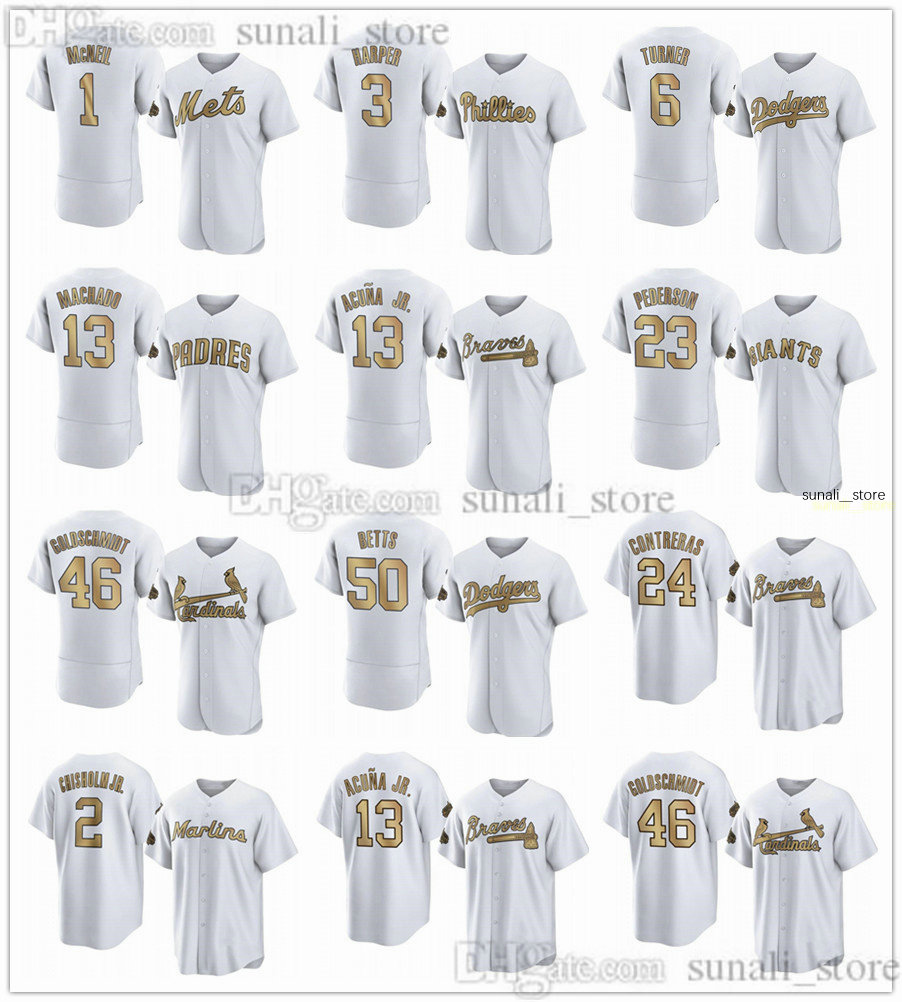 2022 All-Star Baseball Jerseys Willson Contreras Paul Goldschmidt Jeff McNeil Manny Machado Trea Turner Ronald Acuna Jr. Mookie Betts Joc Pederson Harper Chisholm, Custom name number
2022 All-Star Baseball Jerseys Willson Contreras Paul Goldschmidt Jeff McNeil Manny Machado Trea Turner Ronald Acuna Jr. Mookie Betts Joc Pederson Harper Chisholm, Custom name number