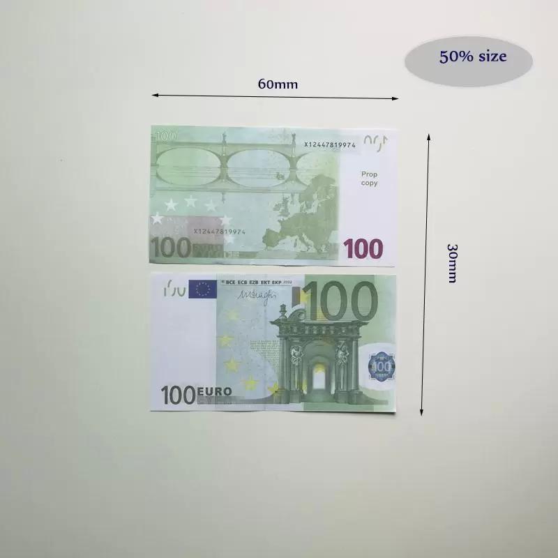 New Fake Money Banknote 10 20 50 100 200 US Dollar Euros Realistic Toy Bar Props Copy Currency Movie Money Faux-billets VOG343 246