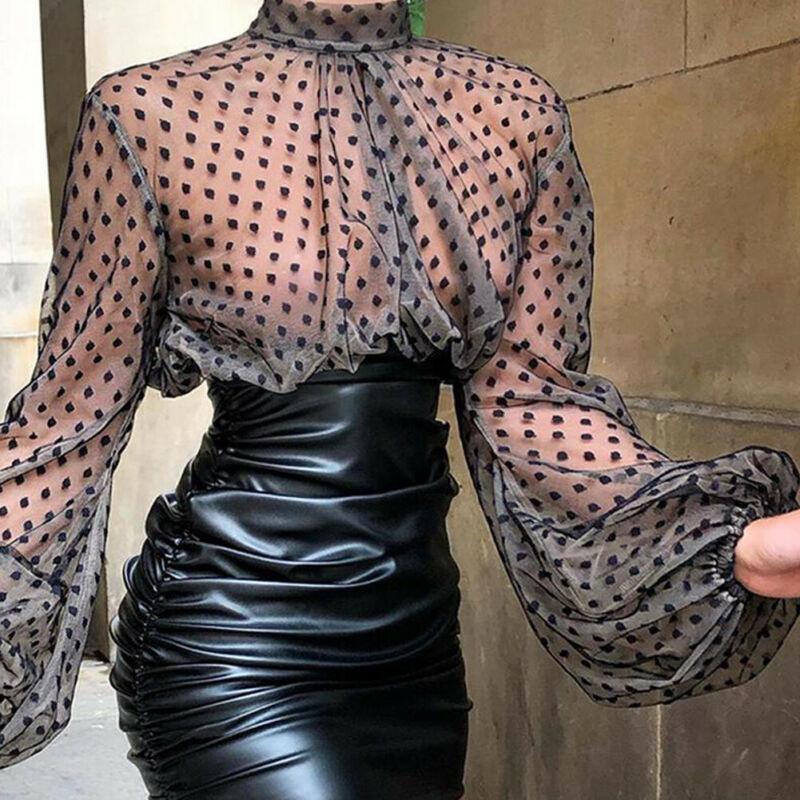 Women's Blouses & Shirts Fashion Women Lantern Sleeve Chiffon Polka Dot Blouse Long O-Neck Shirt Office Lady Slim Casual TopsWomen's, Black
Women's Blouses & Shirts Fashion Women Lantern Sleeve Chiffon Polka Dot Blouse Long O-Neck Shirt Office Lady Slim Casual TopsWomen's, Black