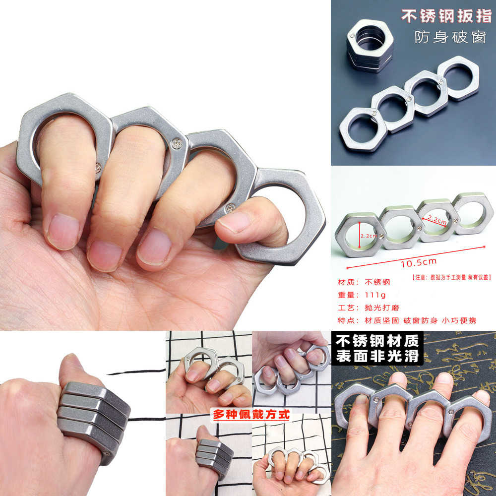 Self Defense Edc Refers to Tiger Four Finger Vehicle Window Breaking Artifact Stainless Steel Ring Hand Brace Fist Clasp GYZO
Self Defense Edc Refers to Tiger Four Finger Vehicle Window Breaking Artifact Stainless Steel Ring Hand Brace Fist Clasp GYZO