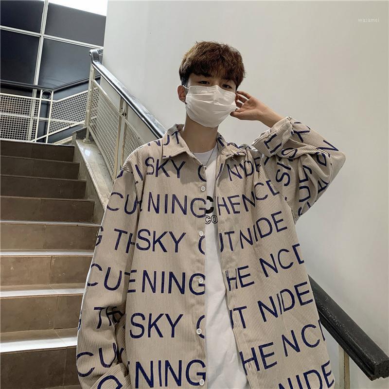 Loose Corduroy Long-sleeved Shirt Men' Fashion Alphabet-versatile Shirts Casual, Blue
Loose Corduroy Long-sleeved Shirt Men' Fashion Alphabet-versatile Shirts Casual, Blue