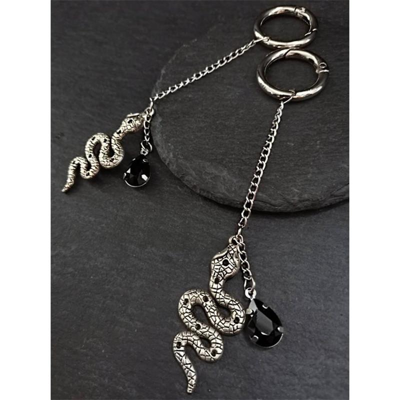 Dangle & Chandelier Goth Snake Hoop Earrings Wiccan Creative Gothic Jewelry Punk Rock Grunge Novelty Statement Fashion Gifts For WomenDangle
Dangle & Chandelier Goth Snake Hoop Earrings Wiccan Creative Gothic Jewelry Punk Rock Grunge Novelty Statement Fashion Gifts For WomenDangle