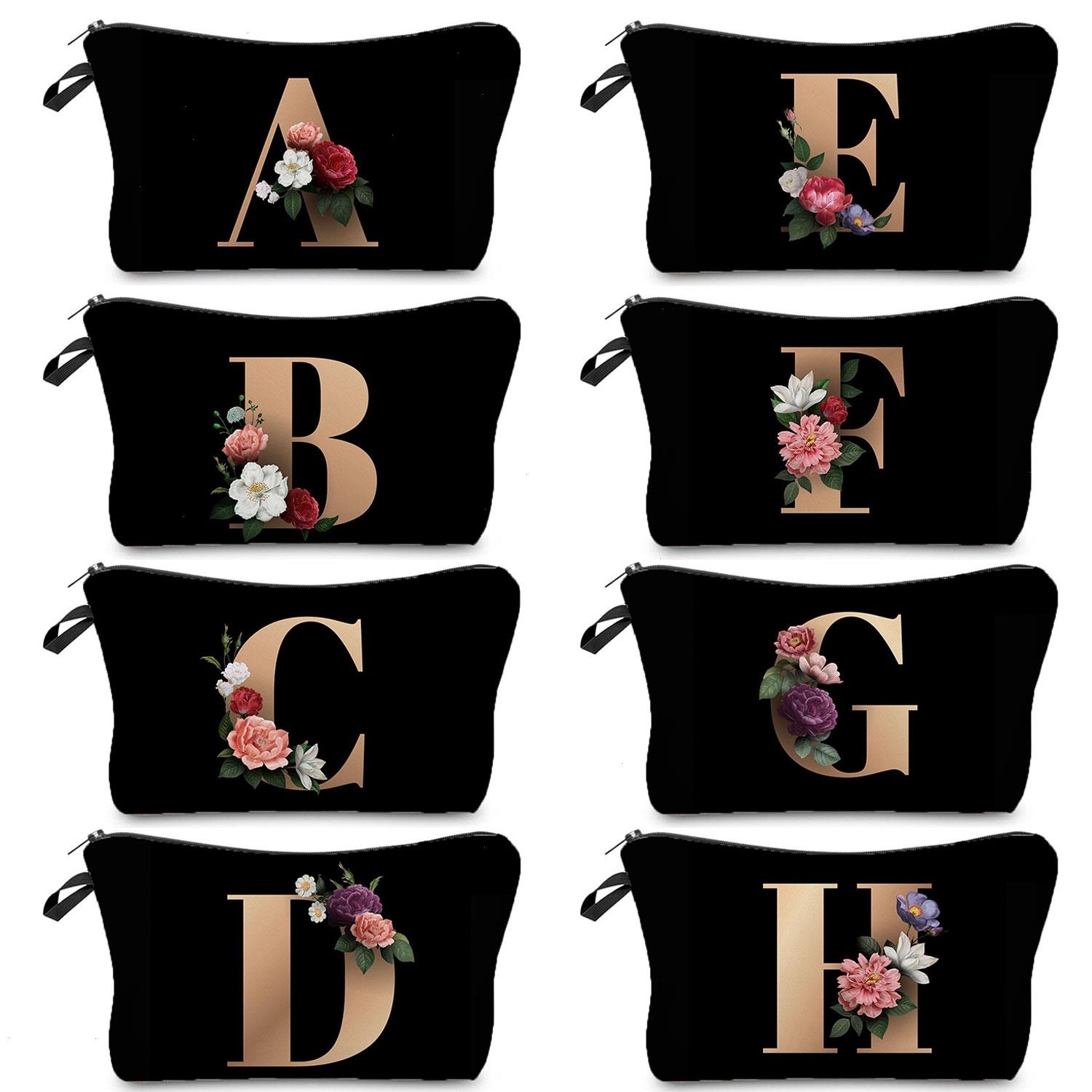 26 Initials Flower Cosmetic Bag A-z Letter Makeup Bags Women Travel Bridesmaid Ladies Portable Case Beauty, Dark grey
26 Initials Flower Cosmetic Bag A-z Letter Makeup Bags Women Travel Bridesmaid Ladies Portable Case Beauty, Dark grey