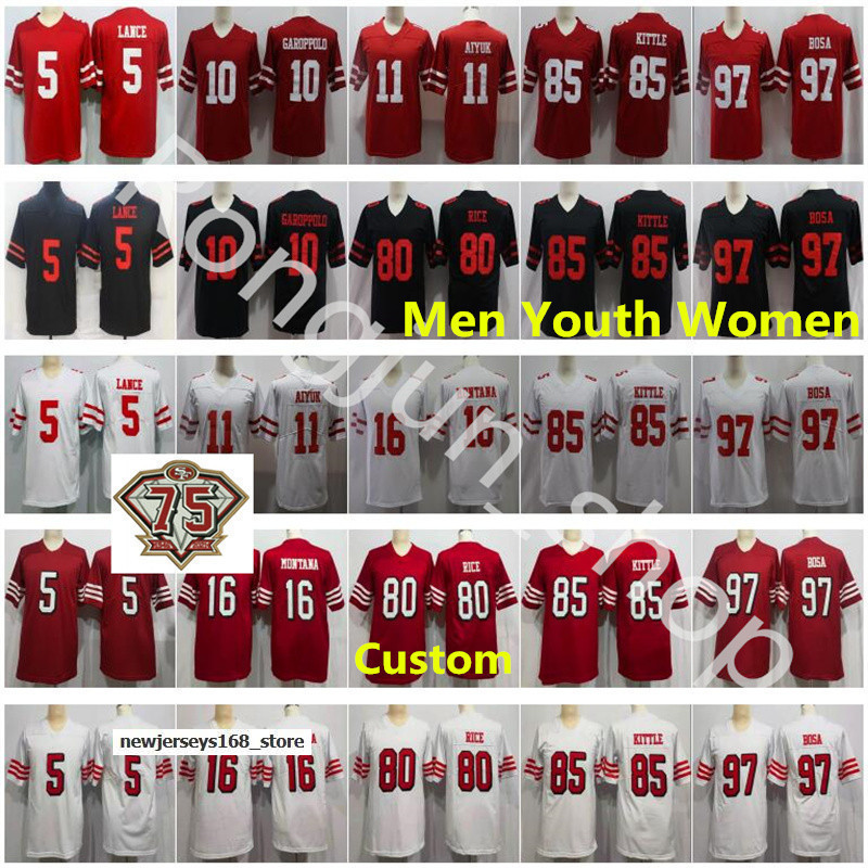 Jersey 2022 Custom Stitched San Francisco Men Stitched Football George Kittle Trey Lance Nick Bosa Jimmy Garoppolo Deebo Samuel 49er jerseys
Jersey 2022 Custom Stitched San Francisco Men Stitched Football George Kittle Trey Lance Nick Bosa Jimmy Garoppolo Deebo Samuel 49er jerseys