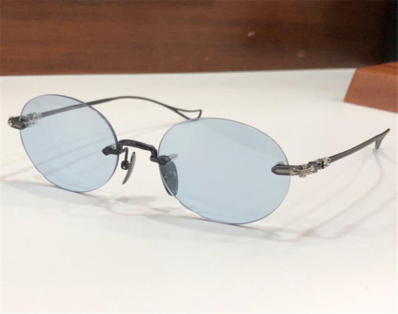 Vintage fashion design sunglasses SINNERGASM-B small round rimless frame retro simple style high-end uv400 protective glasses