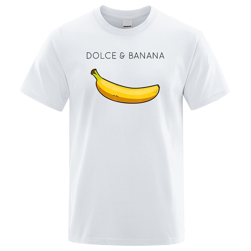 Dolce & Banana Print Tshirts Crewneck Breathable Tops Oversized Comfortable TShirt Mens Short Sleeve XXL Tees Shirts 220705, Dark blue 
Dolce & Banana Print Tshirts Crewneck Breathable Tops Oversized Comfortable TShirt Mens Short Sleeve XXL Tees Shirts 220705, Dark blue